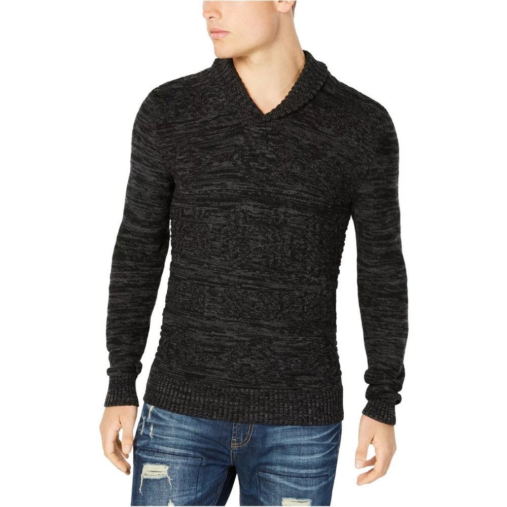 American Rag Jacquard Shawl-Collar Sweater | Medium